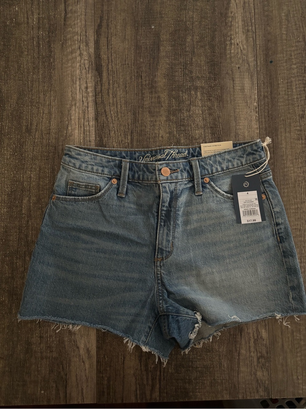 Universal Thread Women's Light Blue Distressed High-Rise Denim Shorts